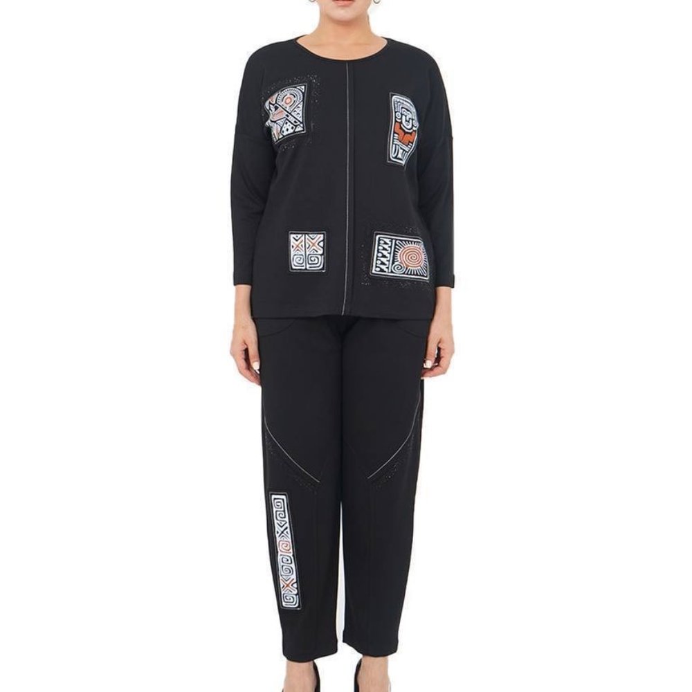 Darkwin Designer Black Pant Suit, Turkish Elegance for Perfect Fit L